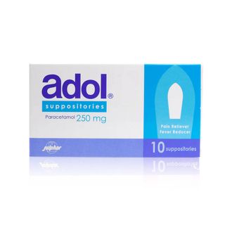 Adol Paracetamol 250 mg Suppositories - 10 Suppositories