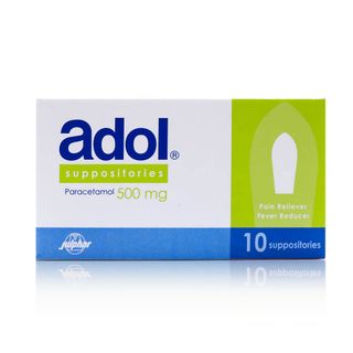 Adol Paracetamol 500 mg Suppositories - 10 Suppositories
