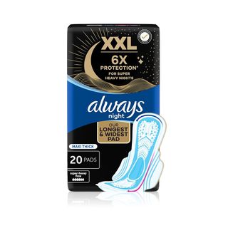 Always DreamZzz Maxi Thick Night Sanitary Pads with Wings - 20 Pads