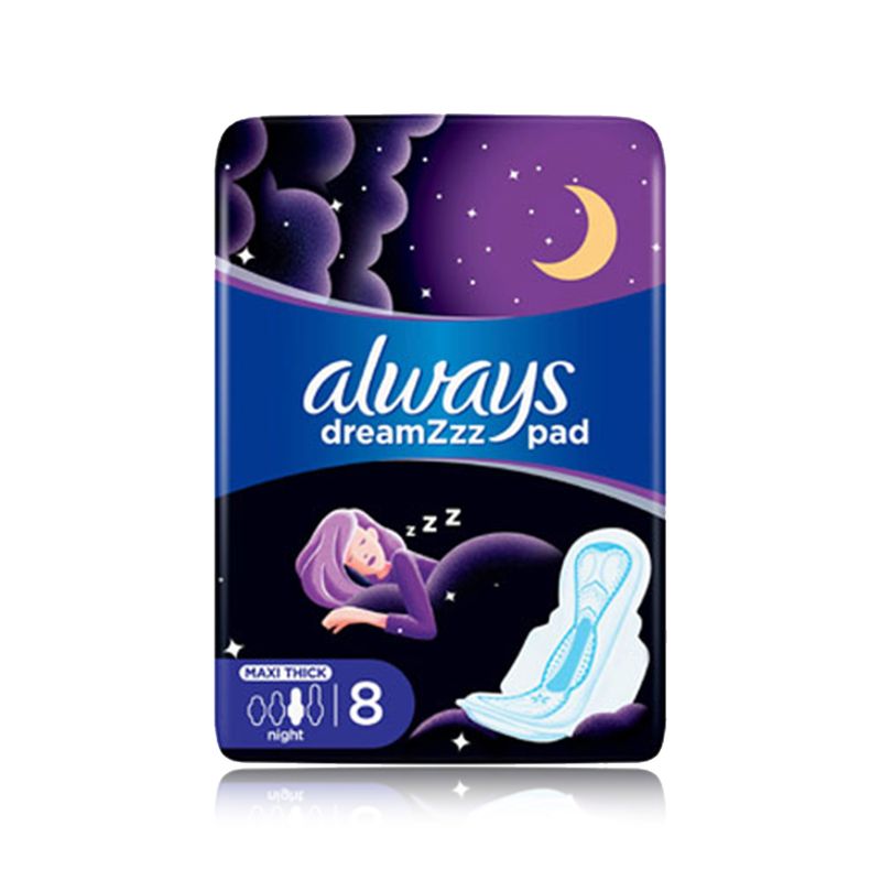 Always Cool & Dry Maxi Thick Night XL Sanitary Pads with Wings - 8 Pads