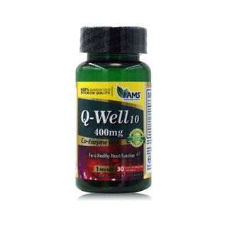 AMS Q-Well10 Coenzyme Q10 400 mg with Vitamins E - 30 Softgels