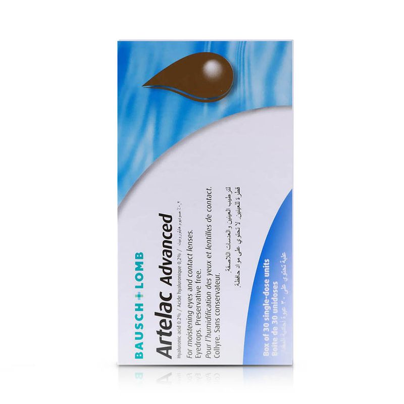 Artelac Artelac Advanced 0.2% Preservative-Free Eye Drops - 30 × 0.5 ml Single-Dose Vials