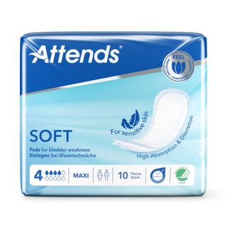 Attends Soft 4 Super Incontinence Pads - 10 Pads