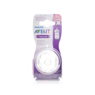 Philips Avent Natural Variable-Flow Teats 3m+ SCF045/27 - 2 Teats
