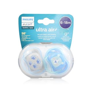 Philips Avent Ultra Air Freeflow Deco Pacifiers PA236, 6-18 Months - 2 Pacifiers