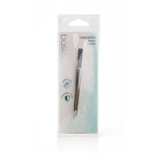 Basicare BC1180 Mirror Tweezers with Slant Tips - 1 Piece