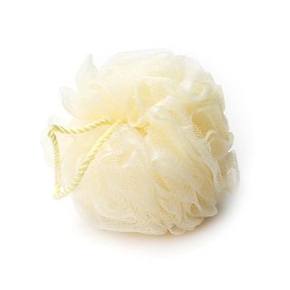 Basicare BC2195 Luxe Nylon Bath Sponge with Cord Beige - 1 Piece