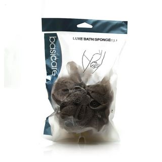 Basicare BC2196 Luxe Nylon Bath Sponge with Cord Grey - 70 g