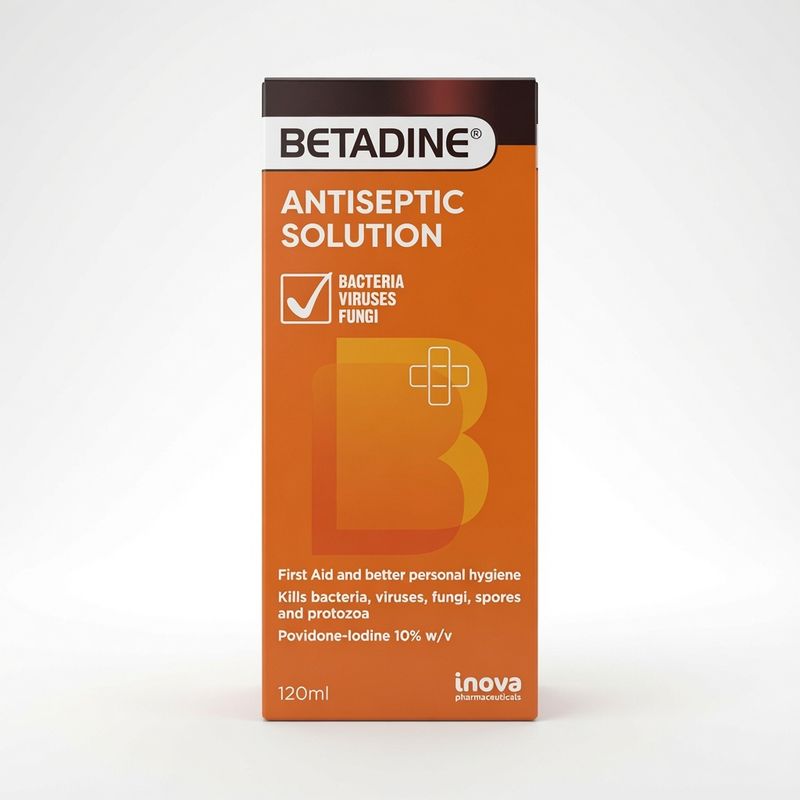 Betadine Betadine Povidone-Iodine 10% Topical Antiseptic Solution - 120 ml