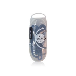 Basicare BC3469 Snag-Free Flat Hair Elastics Black - 8 Pieces