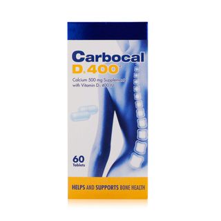 Carbocal D 400 Calcium 500 mg + Vitamins D3 400 IU - 60 Tablets