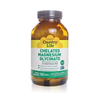 Country Life Chelated Magnesium Glycinate - 180 Tablets
