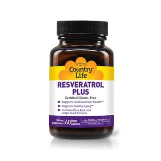 Country Life Resveratrol Plus - 60 Vegan Capsules