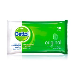 Dettol Original Antibacterial Skin and Surface Wipes - 10 Wipes
