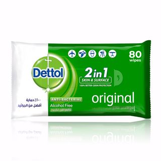 Dettol Original Antibacterial Multi-Use Wipes - 80 Wipes