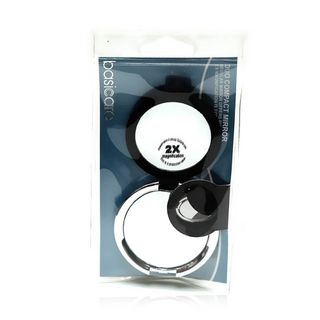 Basicare BC1527 Round Duo Compact Mirror with 2x Magnification - 1 Piece