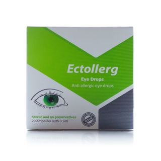 Ectollerg Ectoin 1% Eye Drops - 20 Single-Dose Ampoules x 0.5 ml