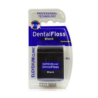 Elgydium Clinic Black Chlorhexidine Dental Floss - 50 m