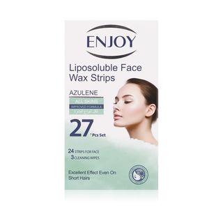 Enjoy Azulene Liposoluble Facial Wax Strips for All Skin Types - 27 Pieces