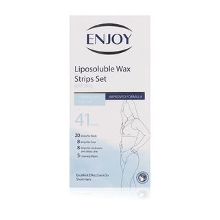 Enjoy Natural Liposoluble Body & Face Wax Strip Kit for Normal Skin - 41 Pieces