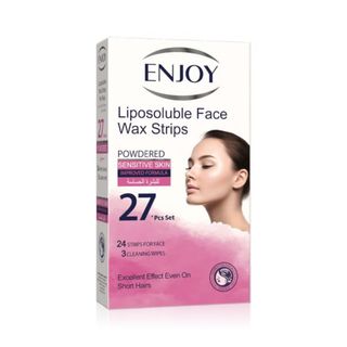 Enjoy Powdered Liposoluble Facial Wax Strips for Sensitive Skin - 27 Pieces