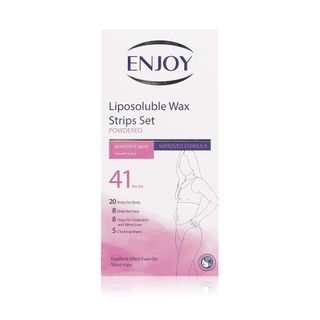 Enjoy Powdered Liposoluble Body & Face Wax Strip Kit for Sensitive Skin - 41 Pieces