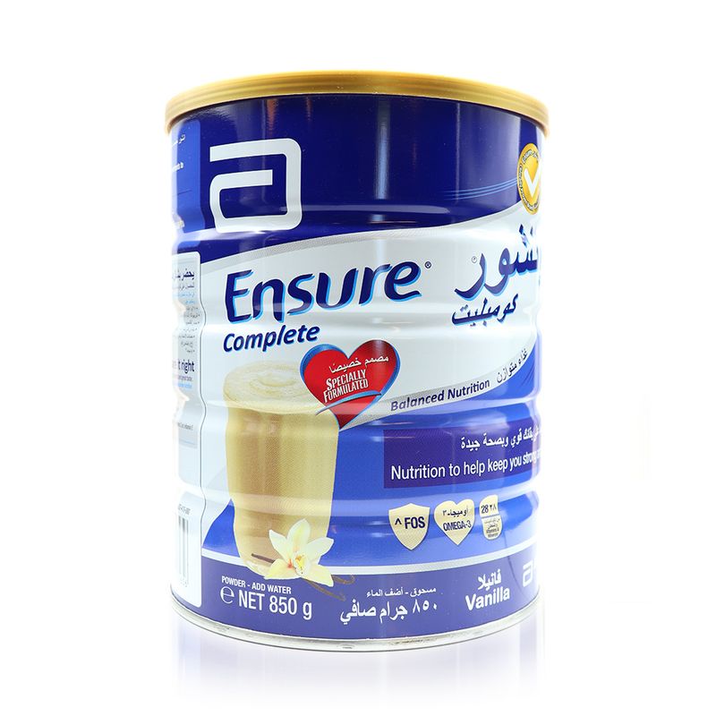 Ensure Ensure Complete Balanced Nutrition Powder, Vanilla - 850 g