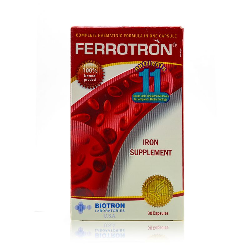 Ferrotron Ferrotron Iron Chelated Hematinic Formula - 30 Capsules