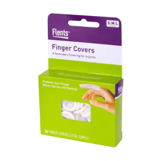 Flents Natural Latex Finger Covers, Assorted Sizes - 12 Covers