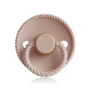 FRIGG Rope Round Latex Pacifier Blush Night, Size 2 (6-18 months) - 1 pacifier