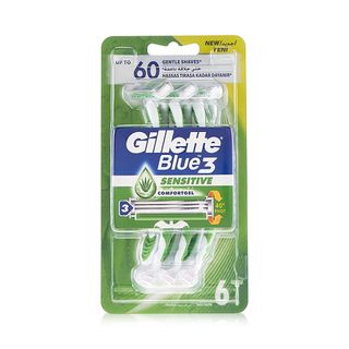 Gillette Blue3 Comfort Disposable Razors for Men - 6 Razors