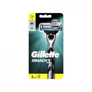 Gillette Mach3 Reusable Razor for Men + 2 Cartridges