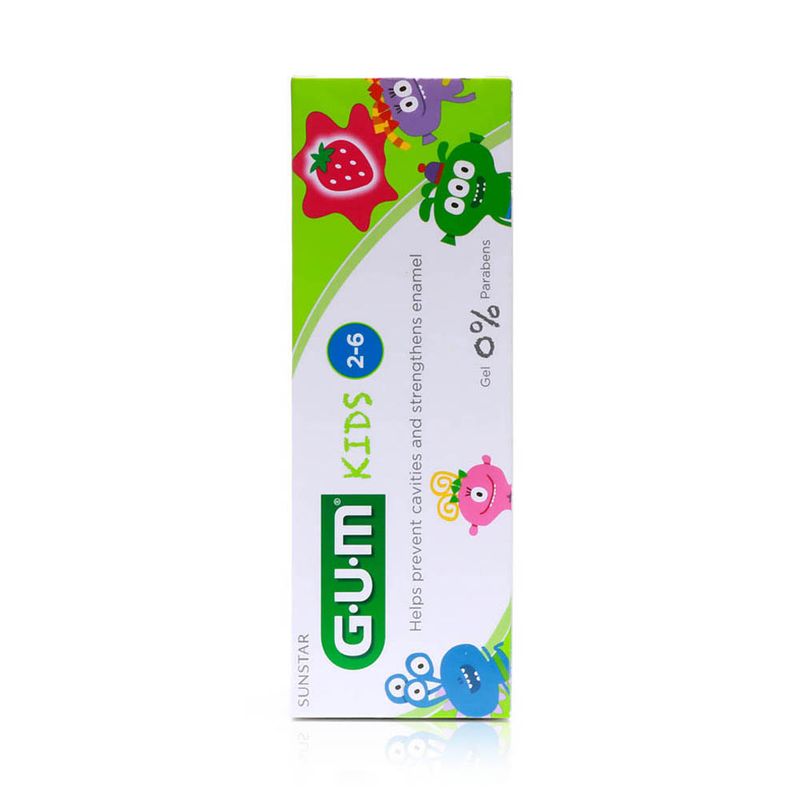 GUM GUM Kids 3+ Strawberry Toothpaste 1000 ppm Fluoride, 50 mL (3000)