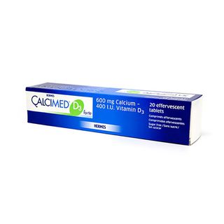 Calcimed D3 Forte Calcium 600 mg / Vitamin D3 400 IU Effervescent Tablets - 20 Tablets