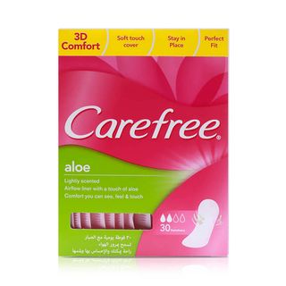 Carefree Cotton Aloe Panty Liners - 30 Individually Folded Liners