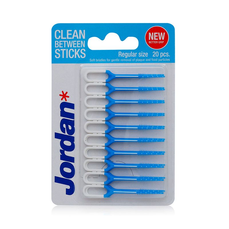 Jordan Clean Between Mint and Fluoride Rubber Interdental Sticks - 20 Sticks