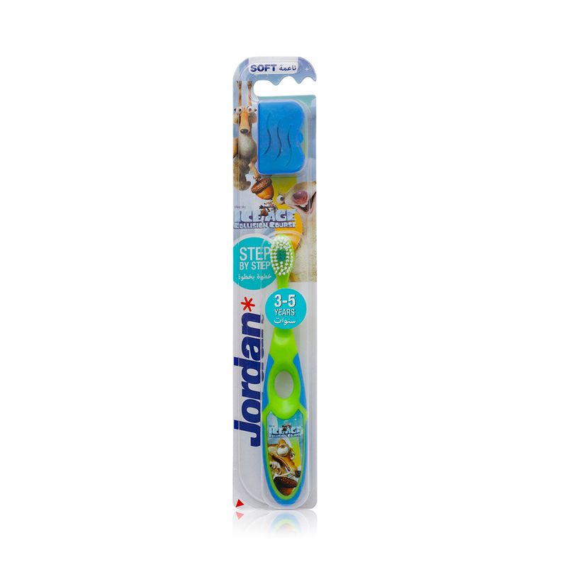 Jordan Step 2 Soft Toothbrush 3-5 Years with Handle Cap - 1 Toothbrush