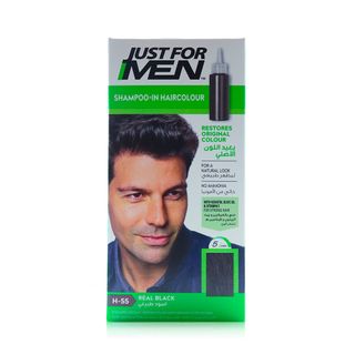 Just For Men Shampoo-in Color H-55 Real Black, 2 × 30 mL