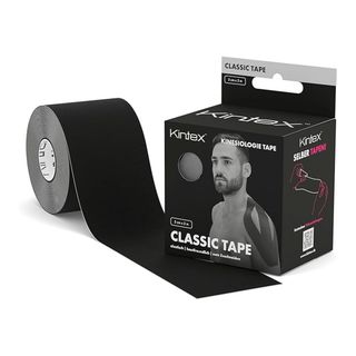 Kintex Classic Kinesiology Tape Black - 5 cm x 5 m roll