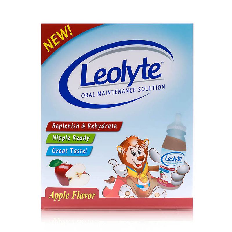 Leolyte Leolyte Apple-Flavoured Oral Maintenance Solution - 4 x 237 ml Bottles