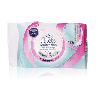 Lil-Lets Freshlock Ultra Thin Pads with Wings Long 12S (315)