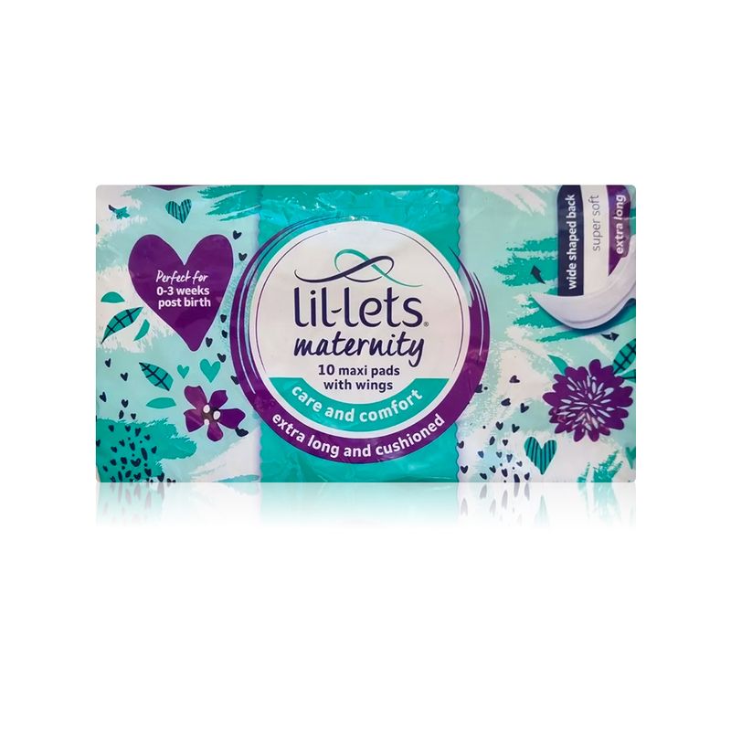 Lil-Lets Maternity Maxi Extra Long Pads with Wings - 10 Pads