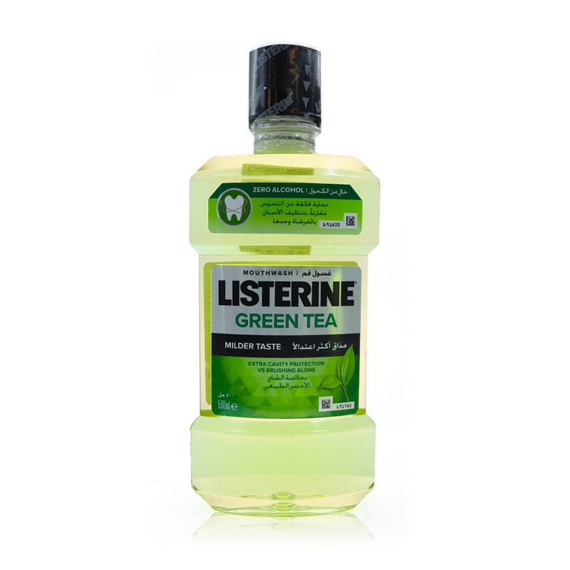 Listerine Green Tea Milder Taste Alcohol-Free Mouthwash - 500 ml