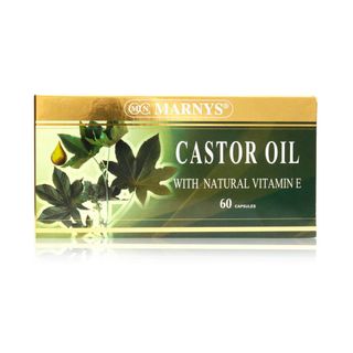 MARNYS Castor Oil with Vitamin E - 60 Softgel Capsules