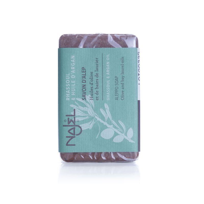 Najel Aleppo Soap with Rhassoul & Argan Oil - 100 g