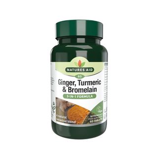 Natures Aid Ginger, Turmeric & Bromelain - 60 Tablets