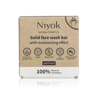 Niyok Patchouli & Activated Charcoal Solid Facial Cleansing Bar - 80 g