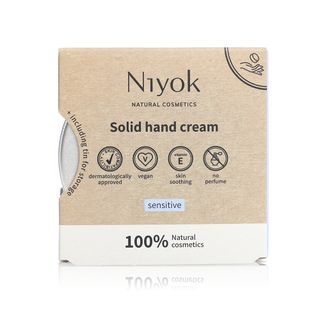 Niyok Sensitive Solid Hand Cream with Reusable Storage Tin - 50 g