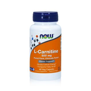 NOW L-Carnitine 500 mg Veg Capsules, 60 Capsules