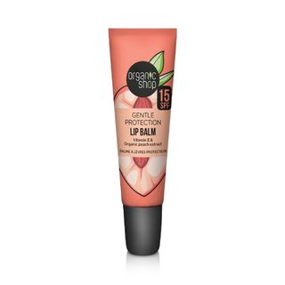 Organic Shop Gentle Protection Lip Balm SPF 15 Vitamin E & Peach - 10 ml